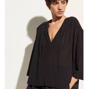 Vince Ruched Flutter Sleeve Pullover